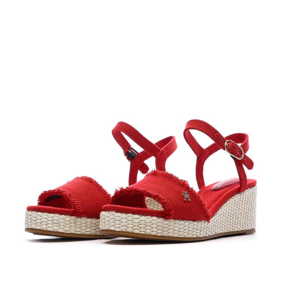Sandales à Talons Rouge Femme Tommy Hilfiger Wedgeee 6