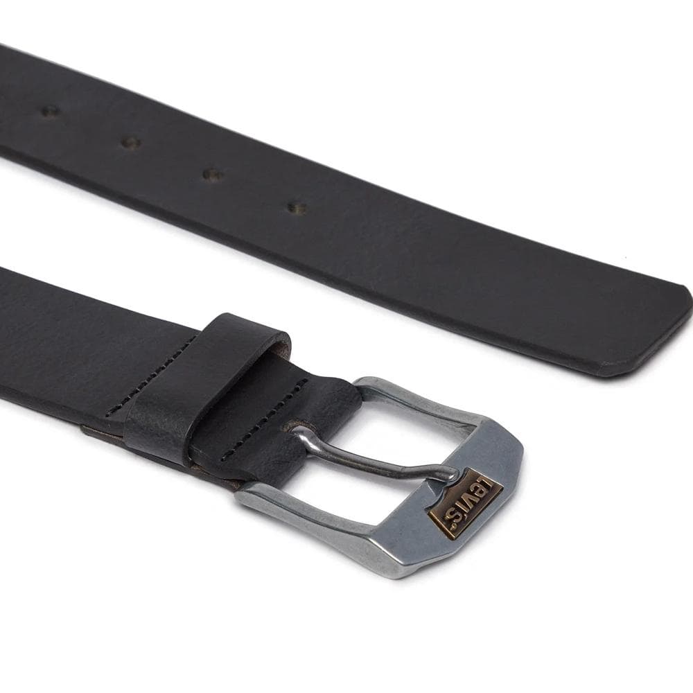 Ceinture Levi's Noire Homme en Cuir avec Boucle Métallique 2