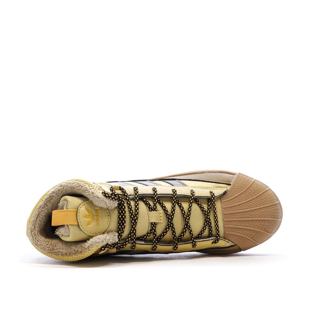 Baskets Camel/Jaune Femme Adidas Superstar Winter 4