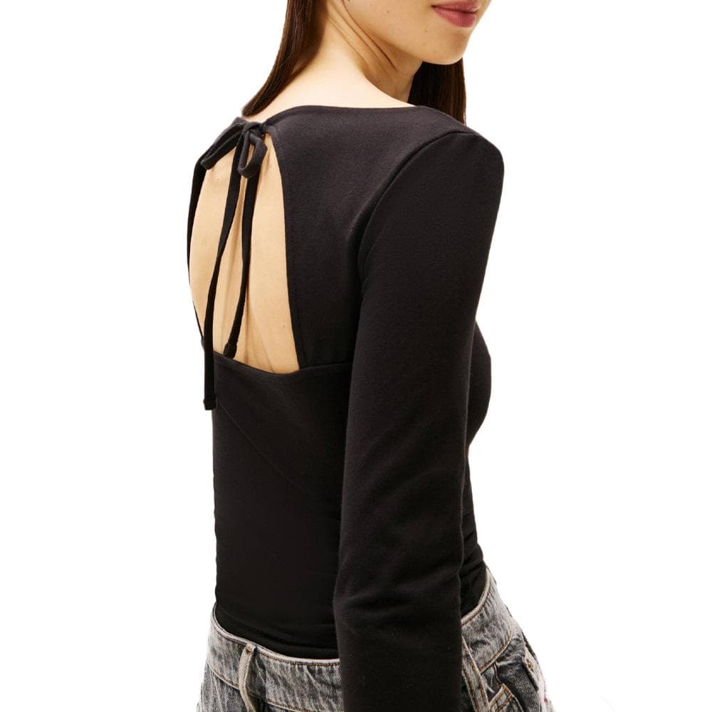 T-shirt Noir Femme Tommy Hilfiger Tjw Slim S Flag 2