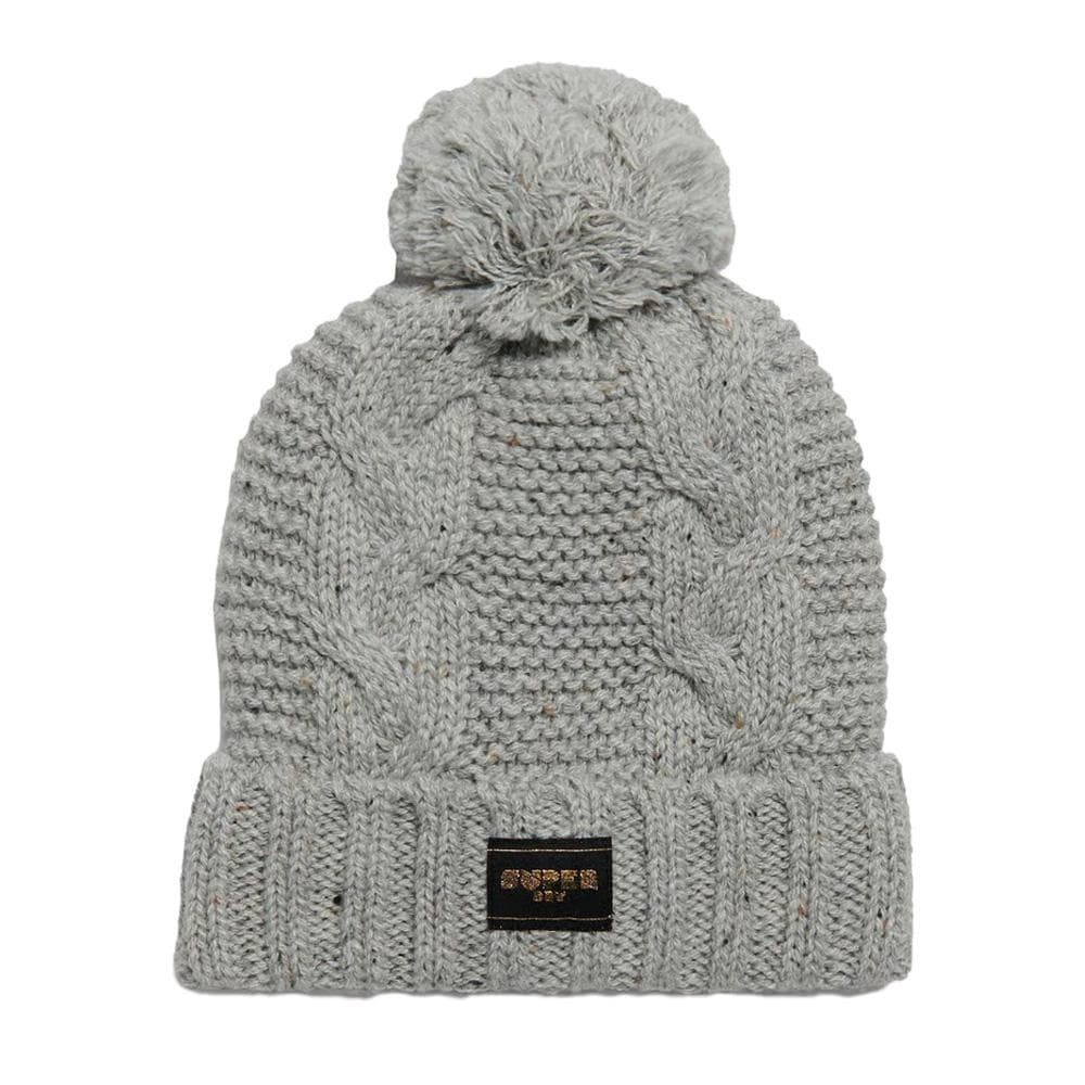 Bonnet Gris Femme Superdry Cable Knit Beanie 1