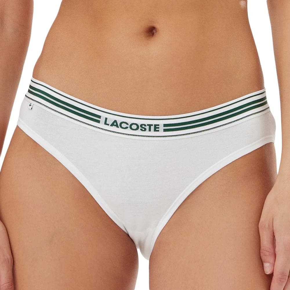 String Blanc/Vert Femme Lacoste More 1