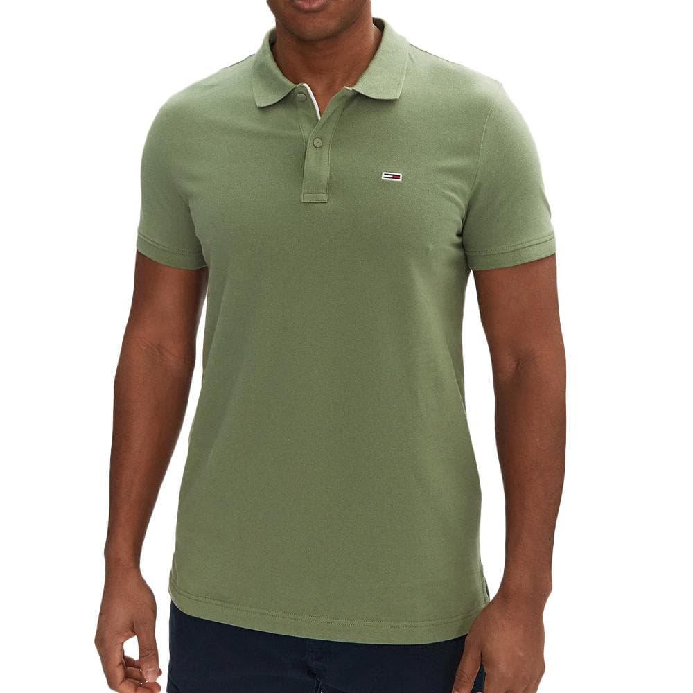 Polo Vert Homme Tommy Hilfiger Tjm Slim 1