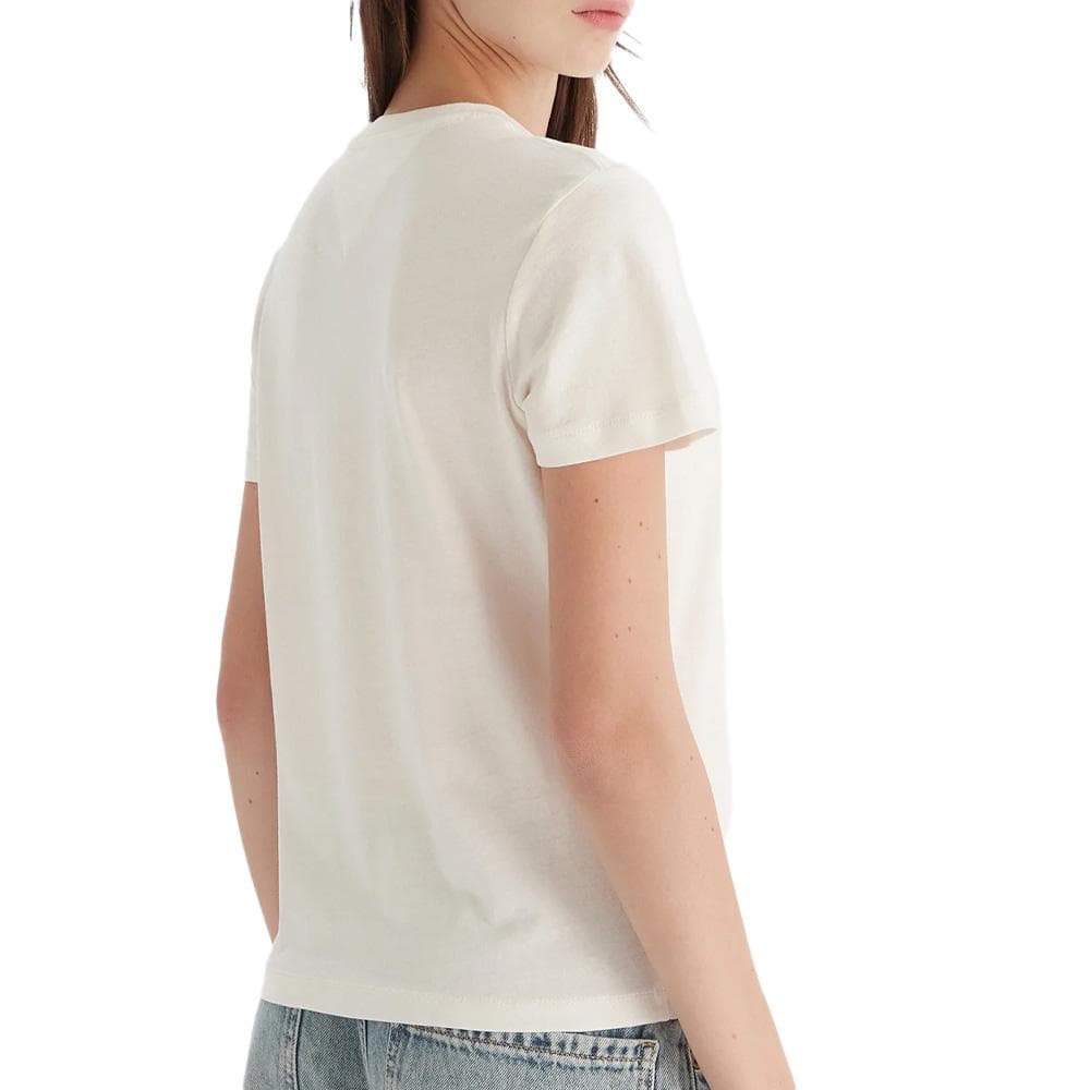 T-Shirt Blanc Femme Tommy Hilfiger Linears 2