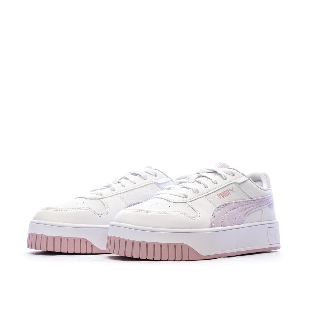 Baskets Blanc/Rose Fille Puma Carina Street Beach 6