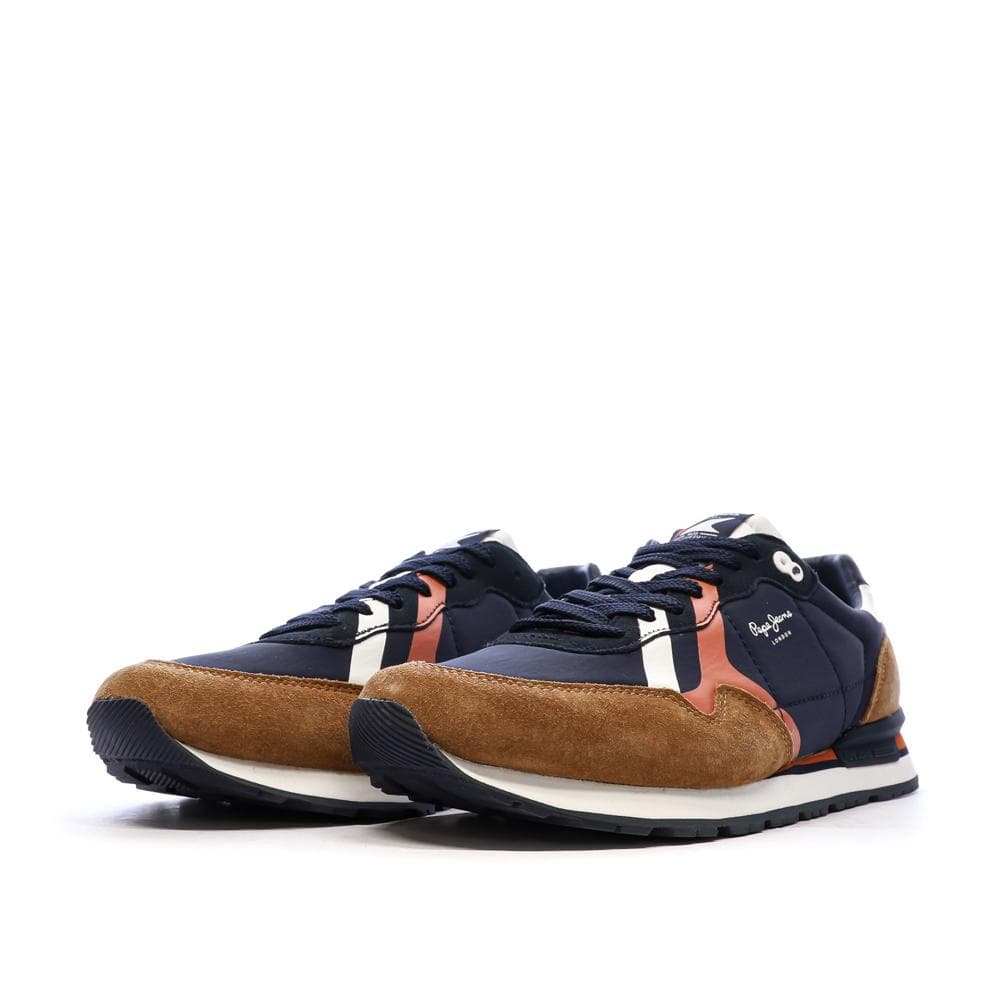 Baskets Marine/Marron Homme Pepe Jeans Brit Mixt 6