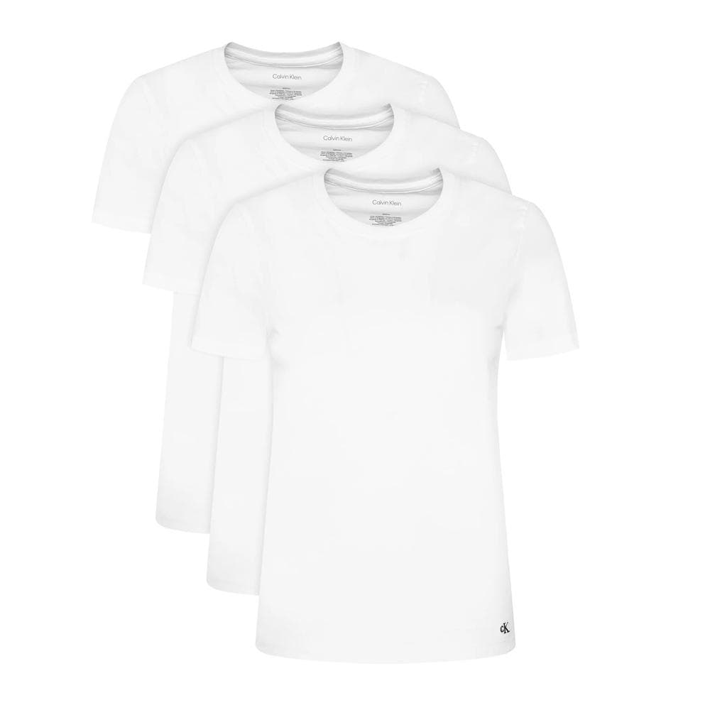 X3 T-Shirt Blanc Mixte Calvin Klein Jeans Cotton 1