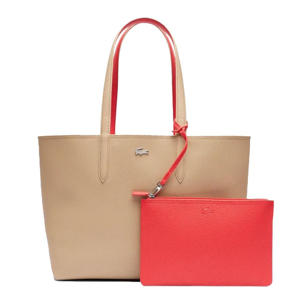 Sac Cabas Réversible Beige/Rouge Femme Lacoste Anna 1