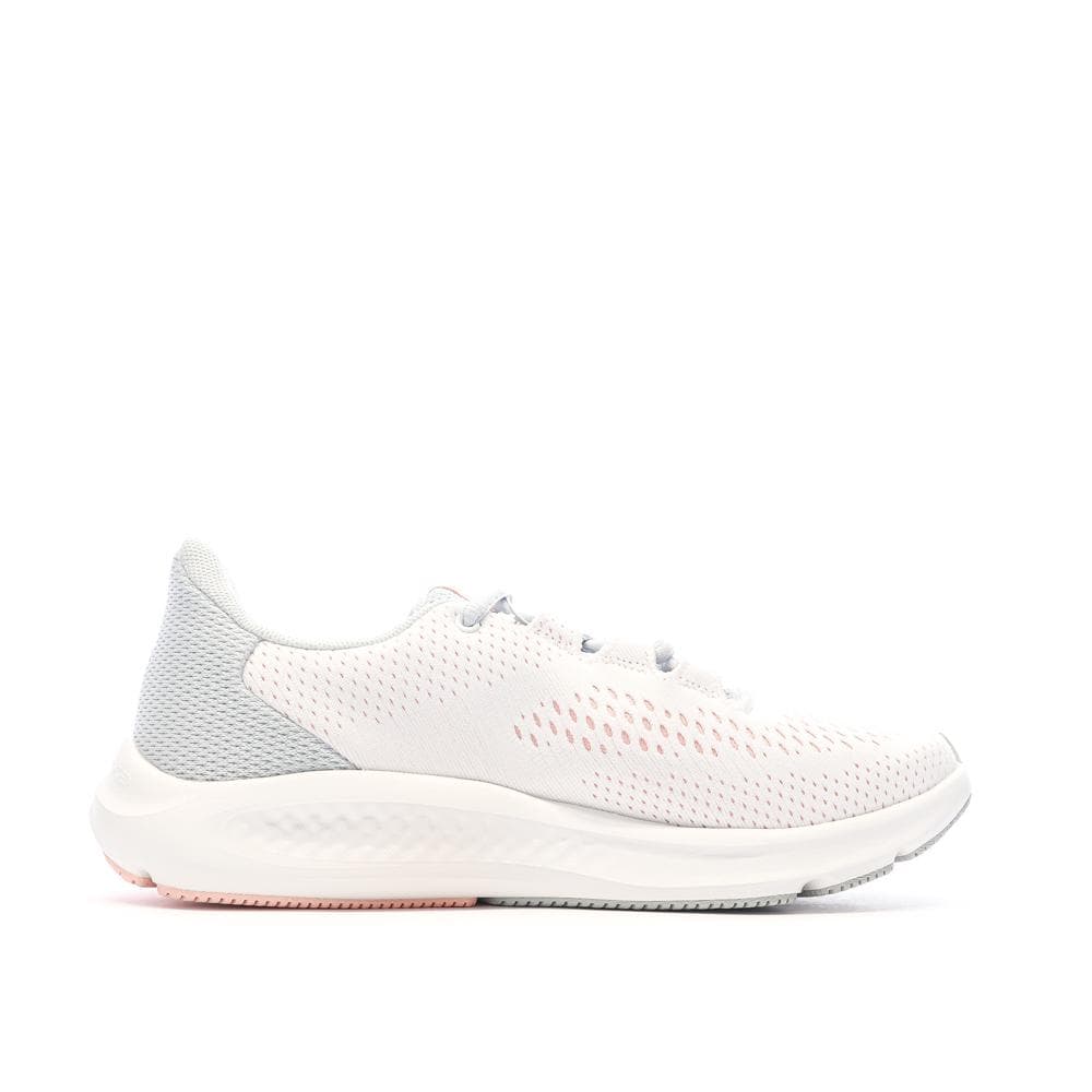 Chaussures de Running Blanches/Bleu/Rose Femme Under Armour Charged Pursuit 2