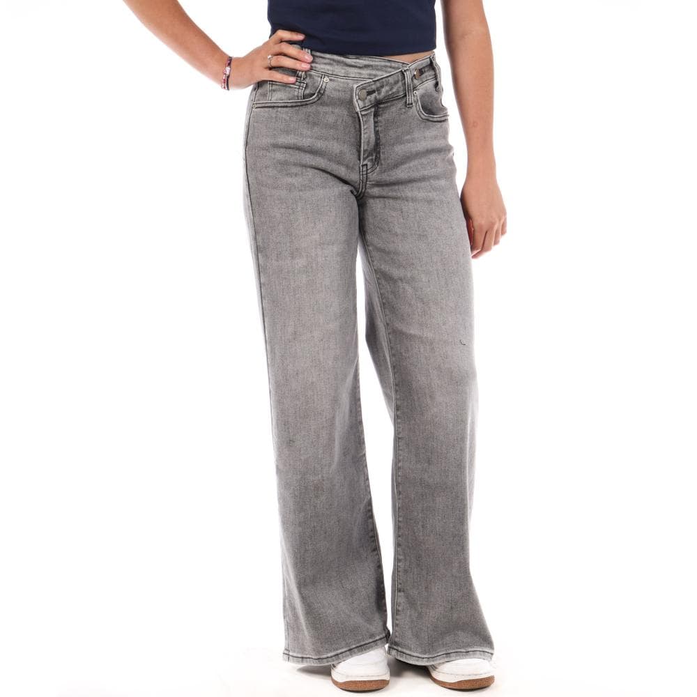 Jean Droit Gris Moyen Femme Monday Premium 1930A 1