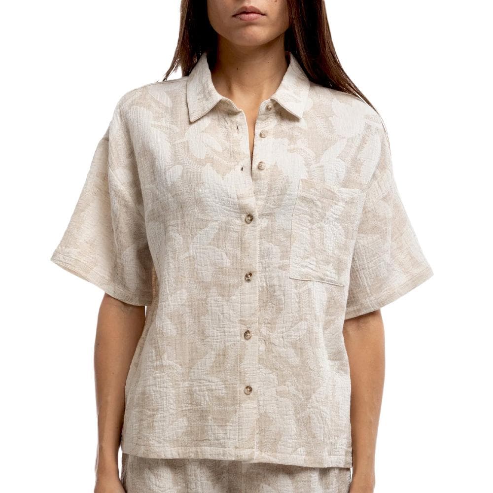Chemise Beige/Blanc Teddy Smith Floral 1