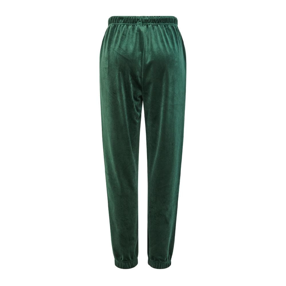 Jogging Velours Vert Femme Pieces Pcsilli 2