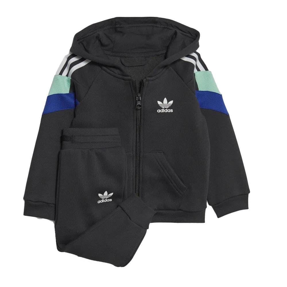 Ensemble survêtement Noir Garçon Adidas Hoodie Set 1
