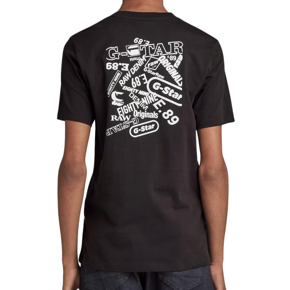 T-shirt Noir Homme G-Star Rew Back 2