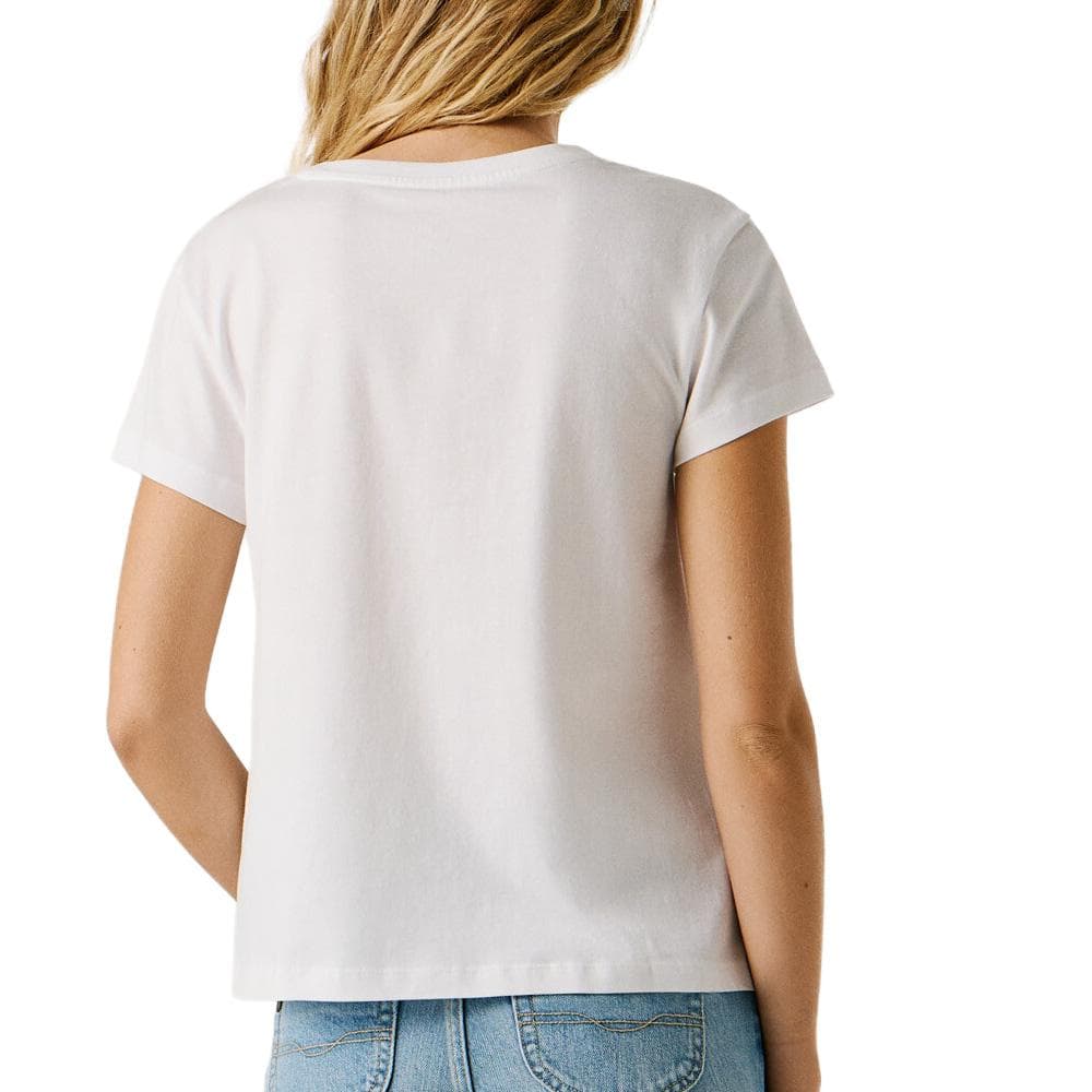 T-Shirt Blanc/Rose Femme Pepe jeans Pjl L Nd 2