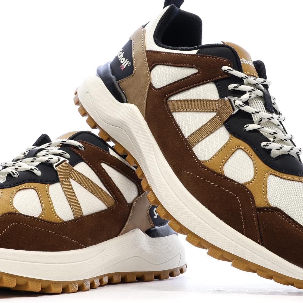 Baskets Beige/Bordeaux/Moutarde Homme Schott Heck 7