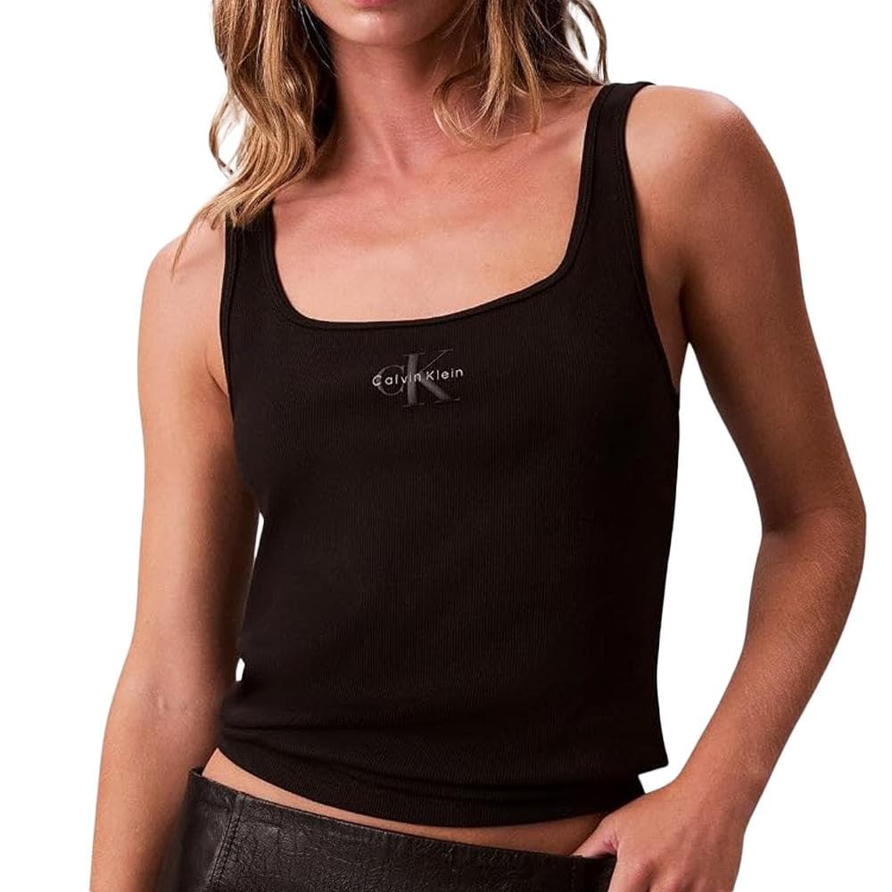 Débardeur Noir Femme Calvin Klein Jeans Monogram 1
