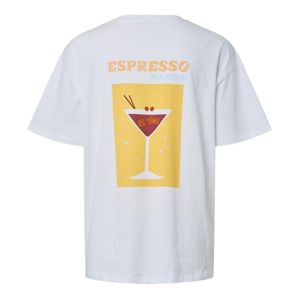 T-Shirt Blanc Femme Pieces Fasty Oversize 2