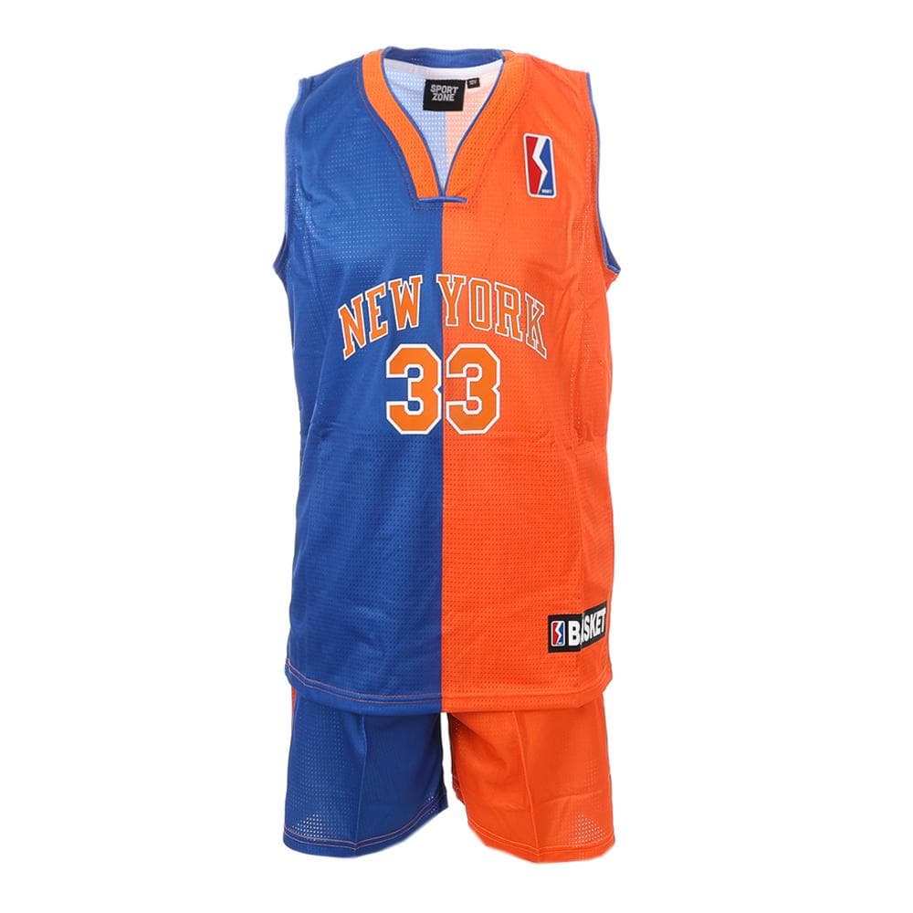 New York Ensemble de Baskets Bleu/Orange Garçon Sport Zone 1