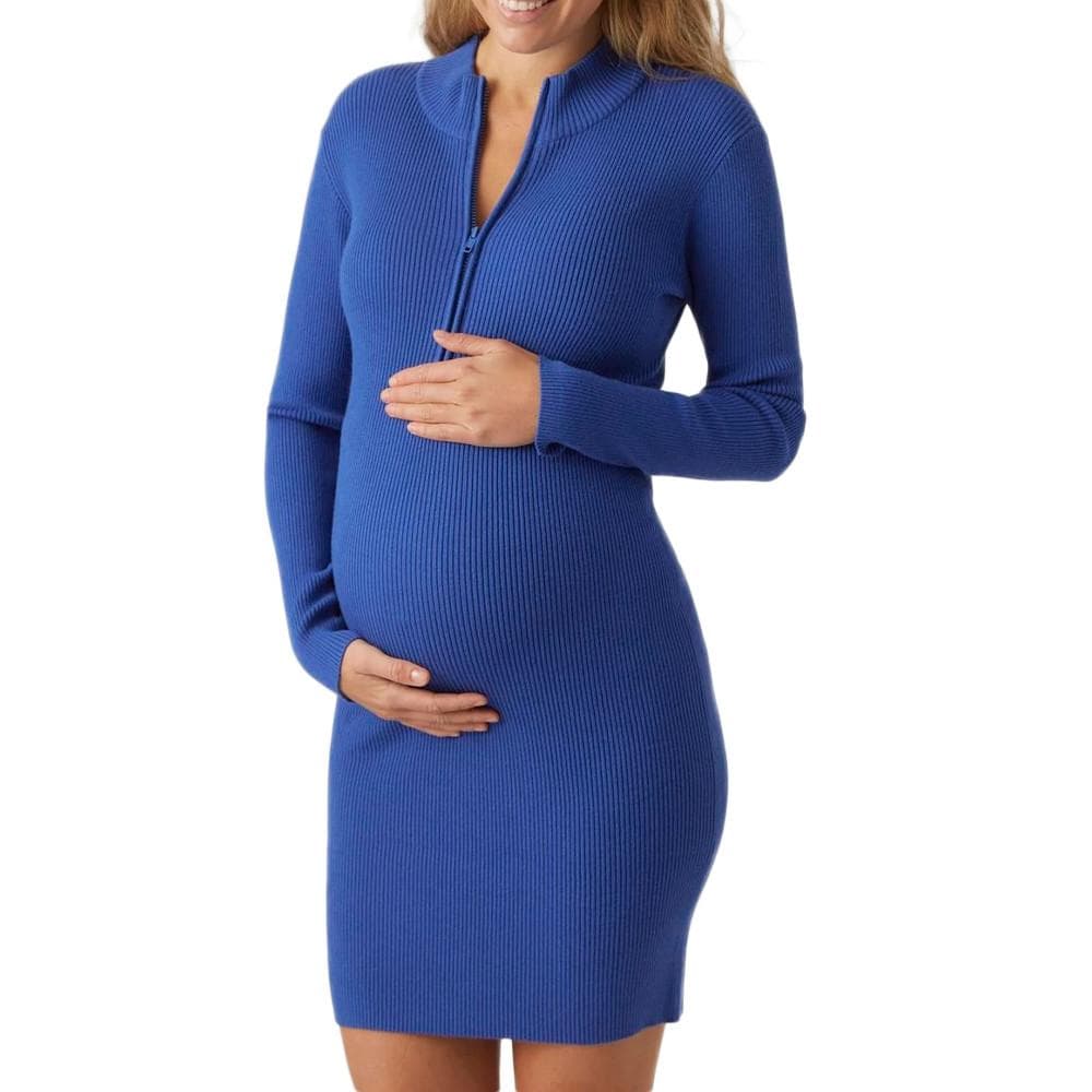 Robe de Grossesse Bleu Femme Mamalicious Lena 1