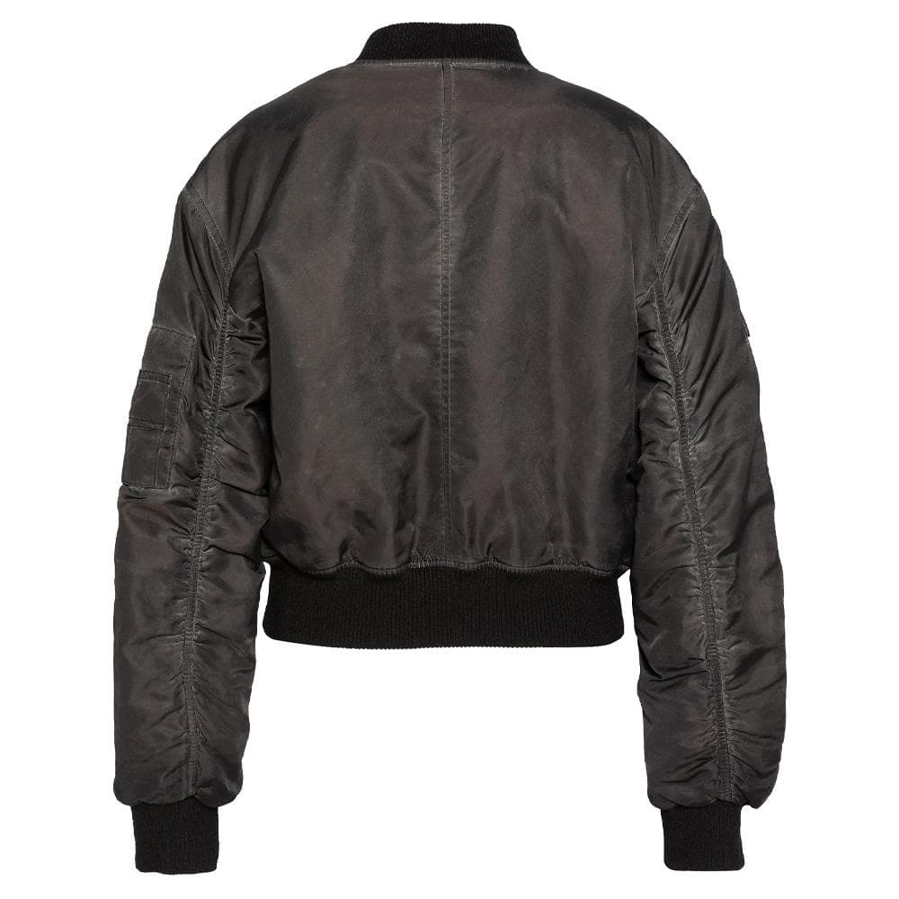 Veste Bomber Femme Noir Schott Oversize Washed 2
