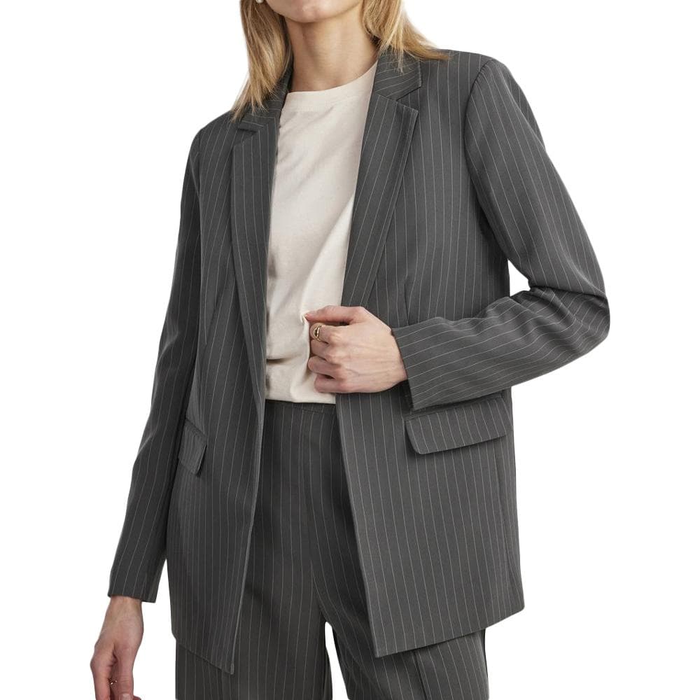 Blazer Gris Femme Pieces Striped 1