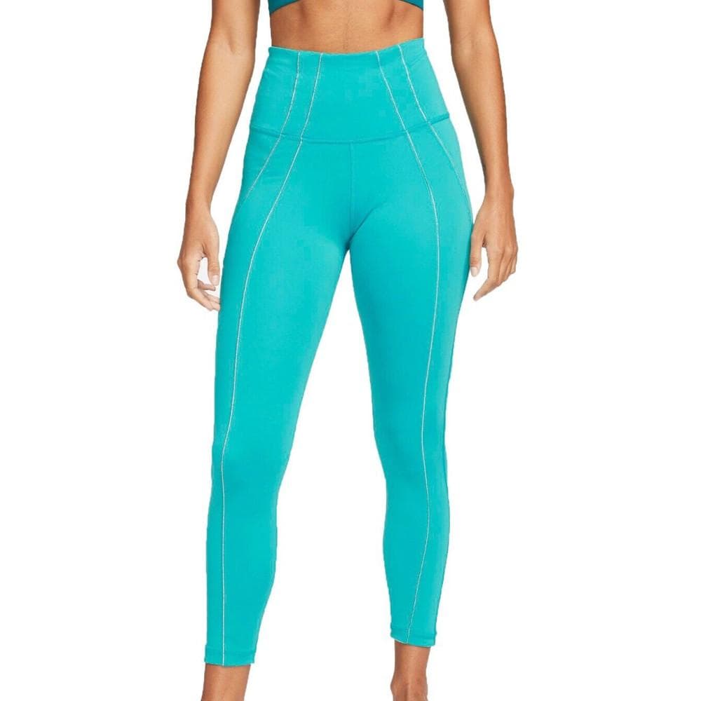 Legging Turquoise Femme Nike 7/8 Lurex 1