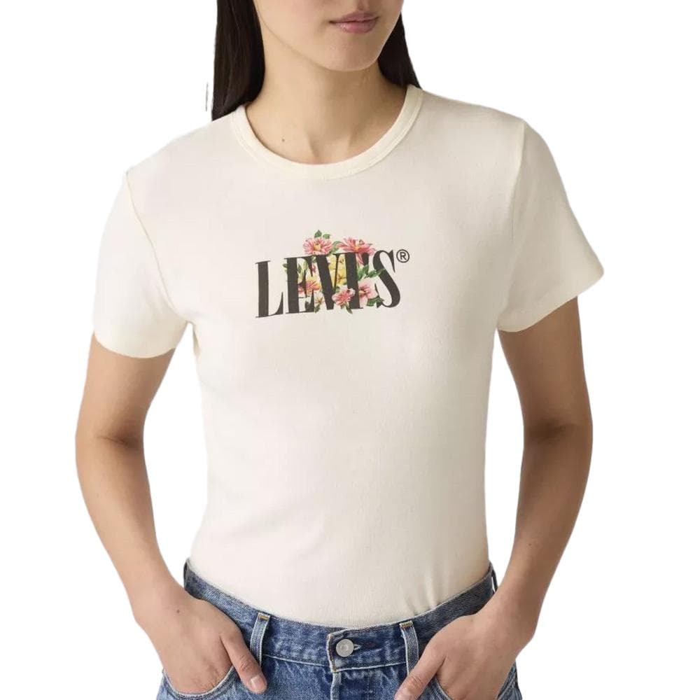 T-Shirt Blanc Femme Levi's Graphic Rickie 1