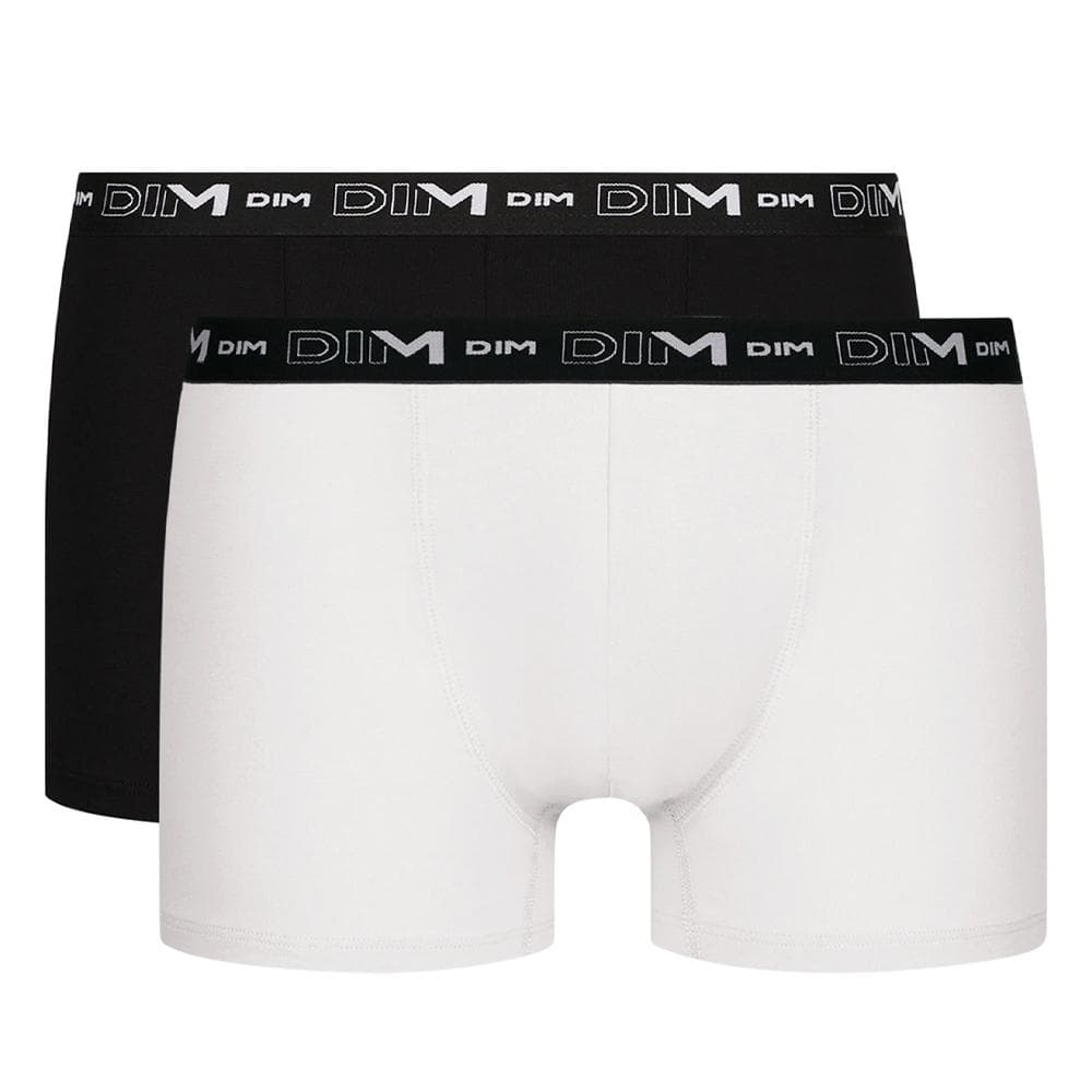 Lot de 2 Boxers Blanc/Noir Homme Dim D6596 - Taille 1