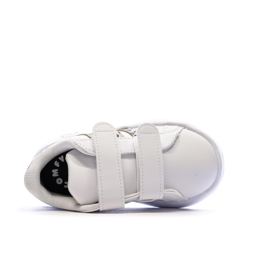 Baskets Blanches/Marron Fille Adidas Grand Court 2.0 4