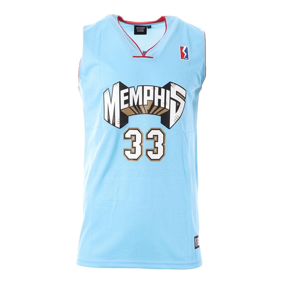 Memphis Maillot Bleu Homme Sport Zone Tank 1