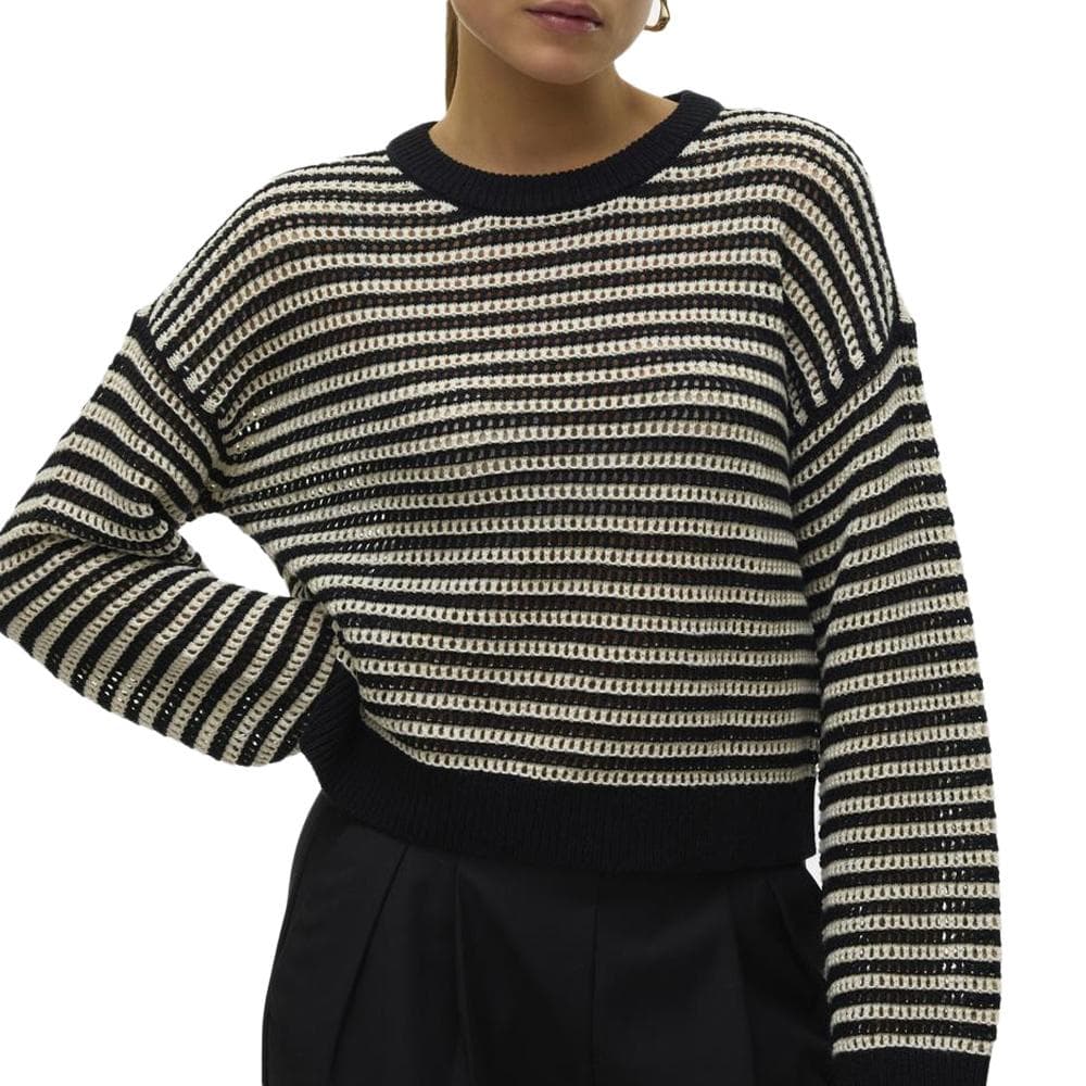 Pull Beige/Noir Femme Vero Moda Madera 1