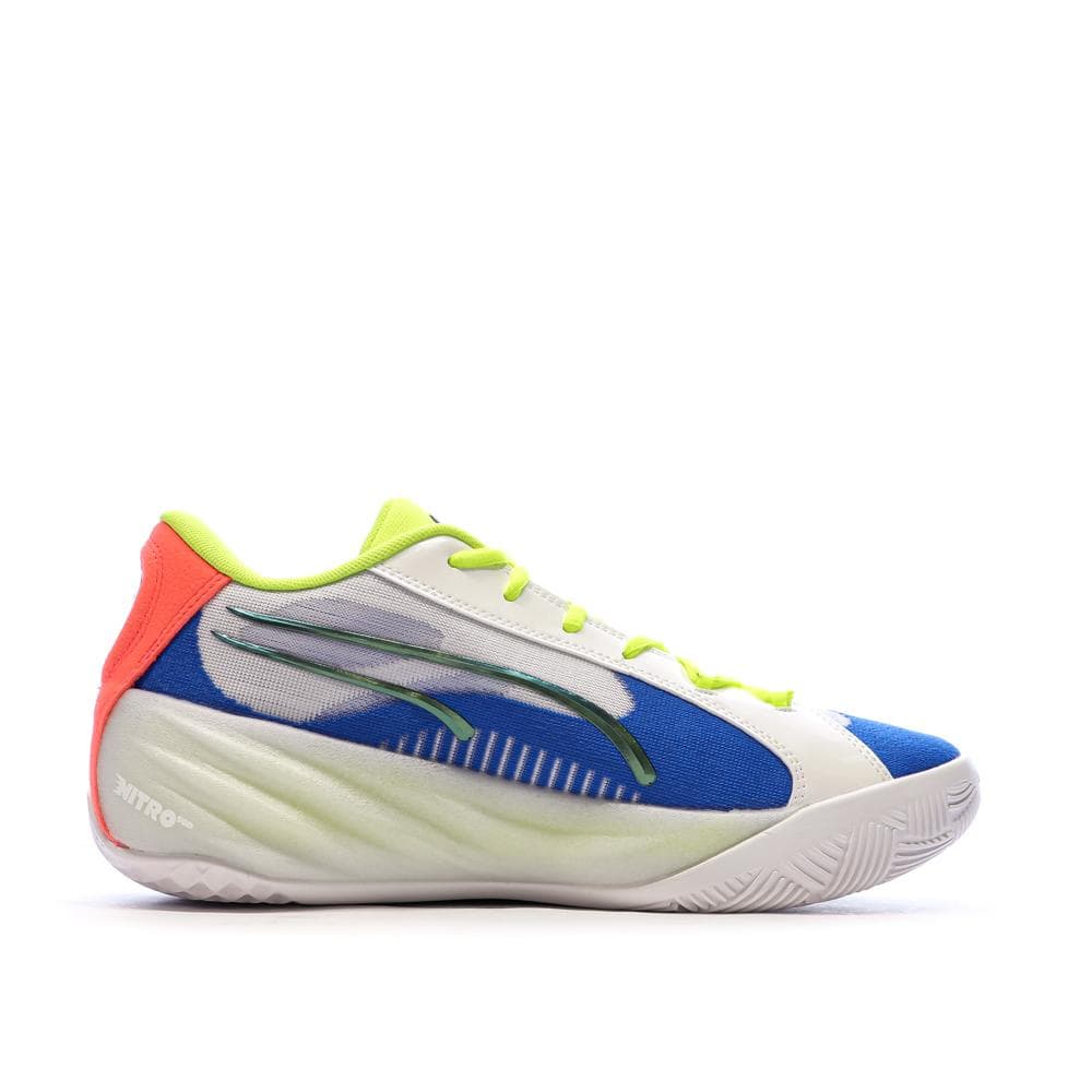 Chaussures de Basketball Blanches/Bleu Homme Puma All-pro Nitro 2