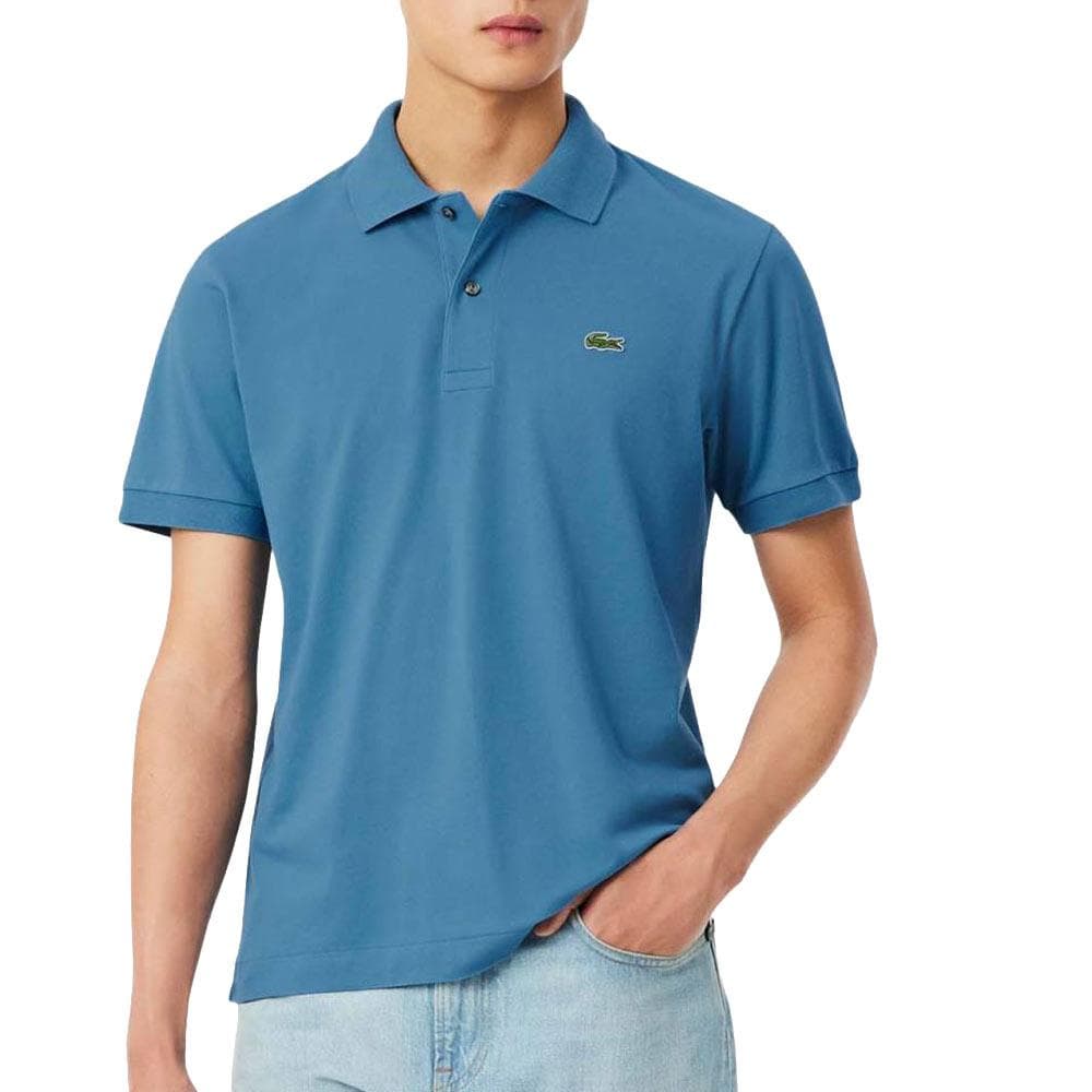 Polo Bleu Homme Lacoste Slim Fit brodé 1
