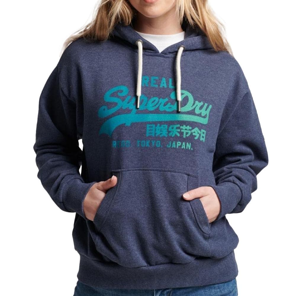 Sweat à Capuche Marine Femme Superdry Tonal Vl Graphic 1