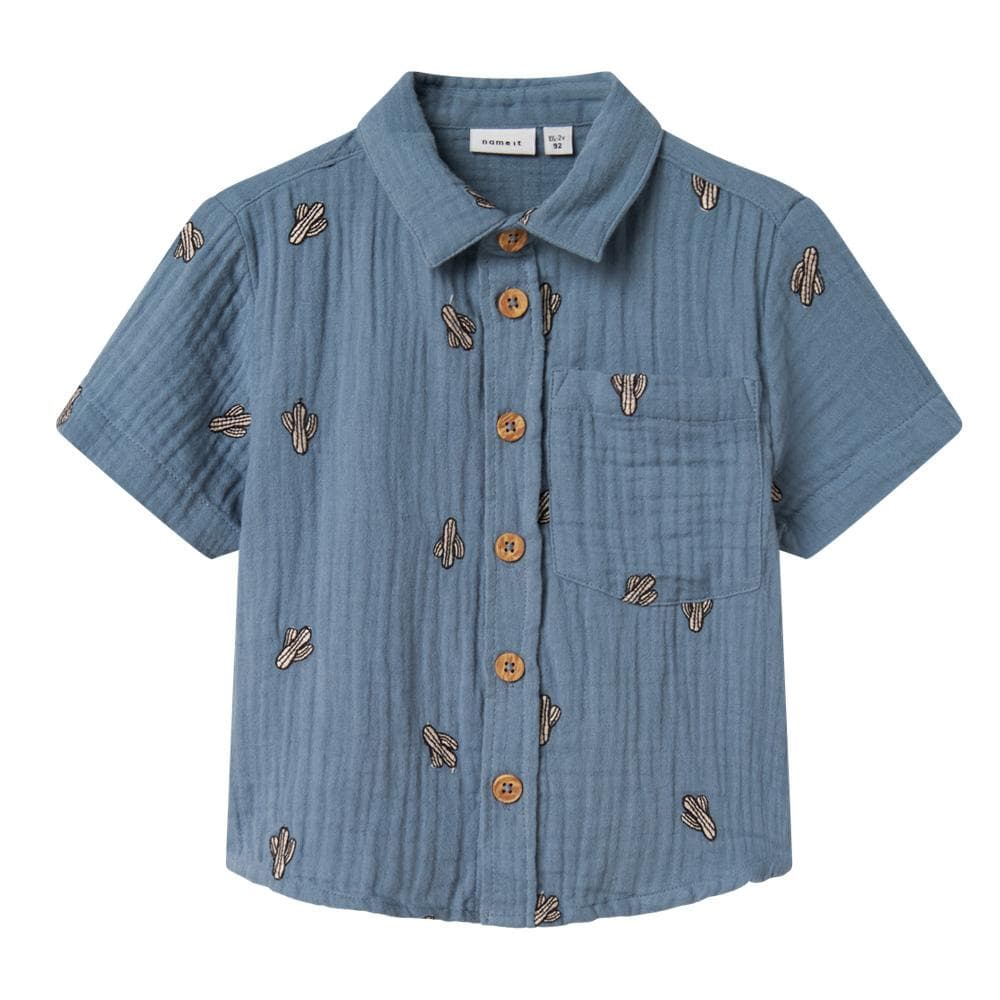 Chemise Bleu Garçon Name it Joshua 1