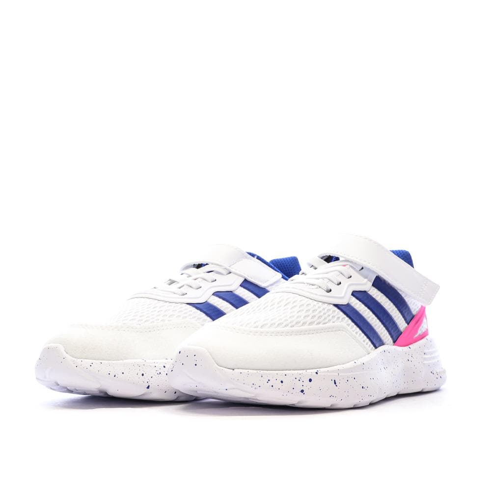 Baskets Blanches/Bleu/Roses Fille Adidas Nebzed 6