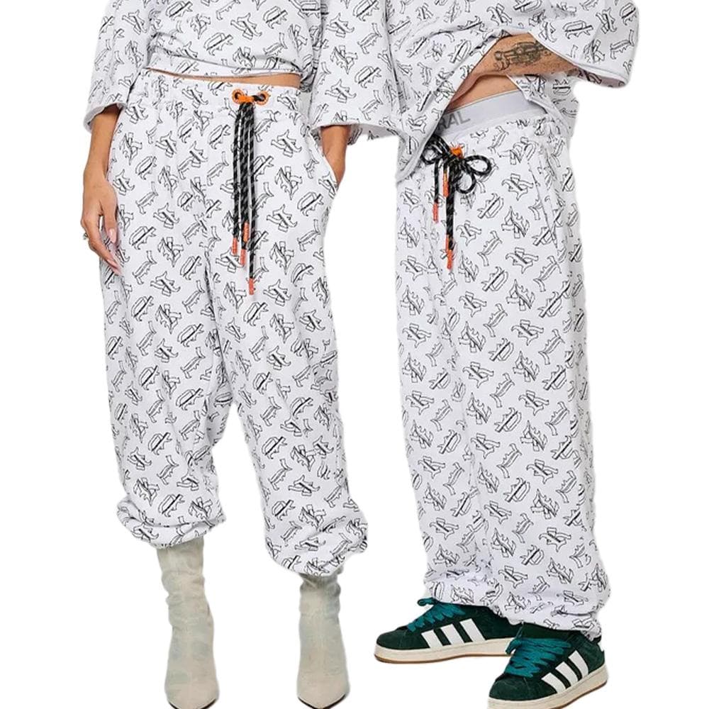 Pantalon Blanc/Noir Mixte Kaporal Vogg 1