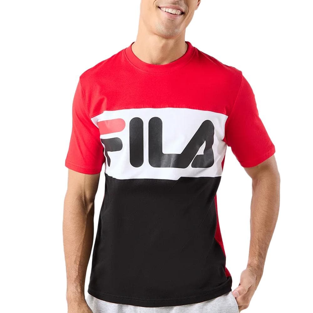 T-shirt Rouge/Noir Homme Fila Flat Matte 1