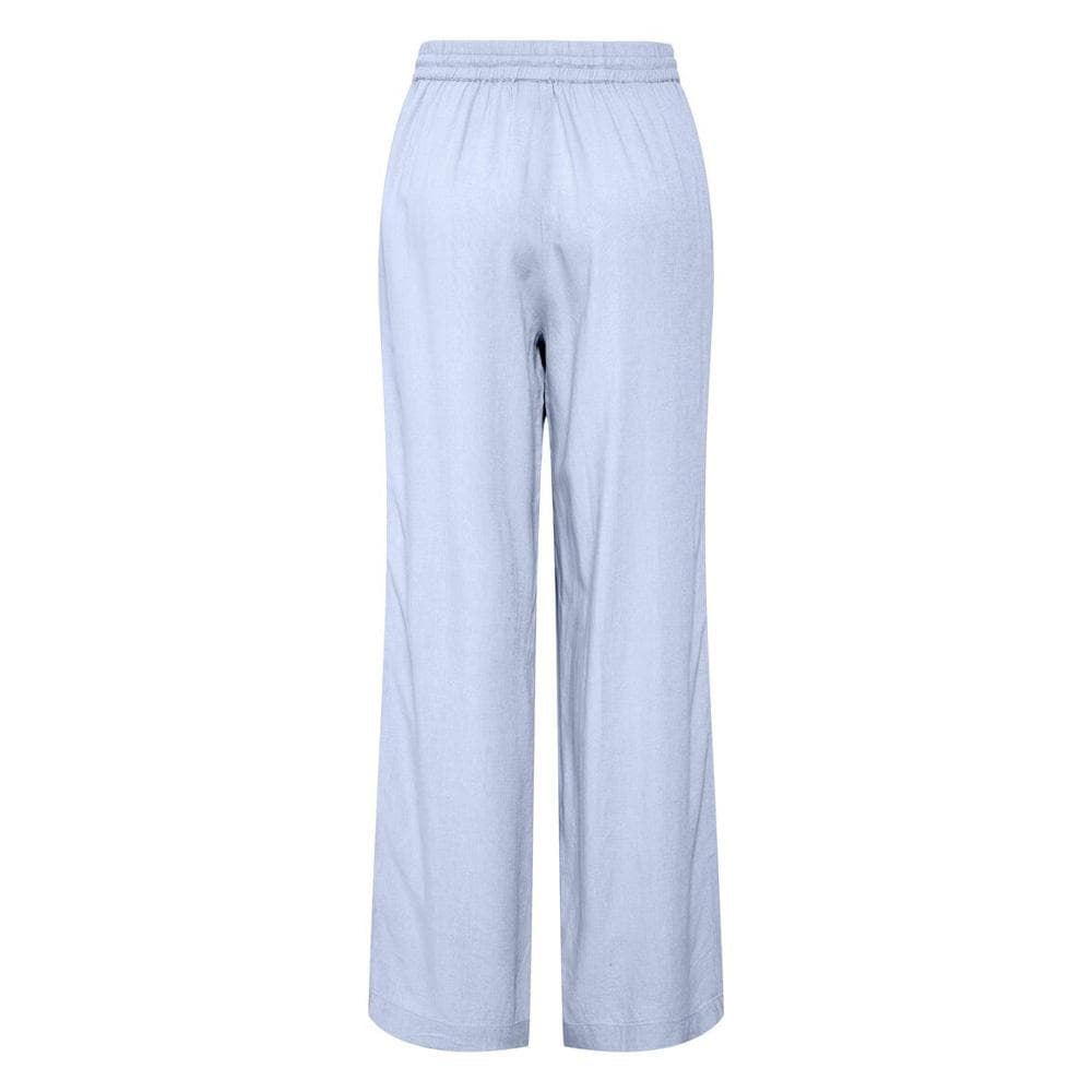 Pantalon fluide Bleu Femme Pieces Wide 2