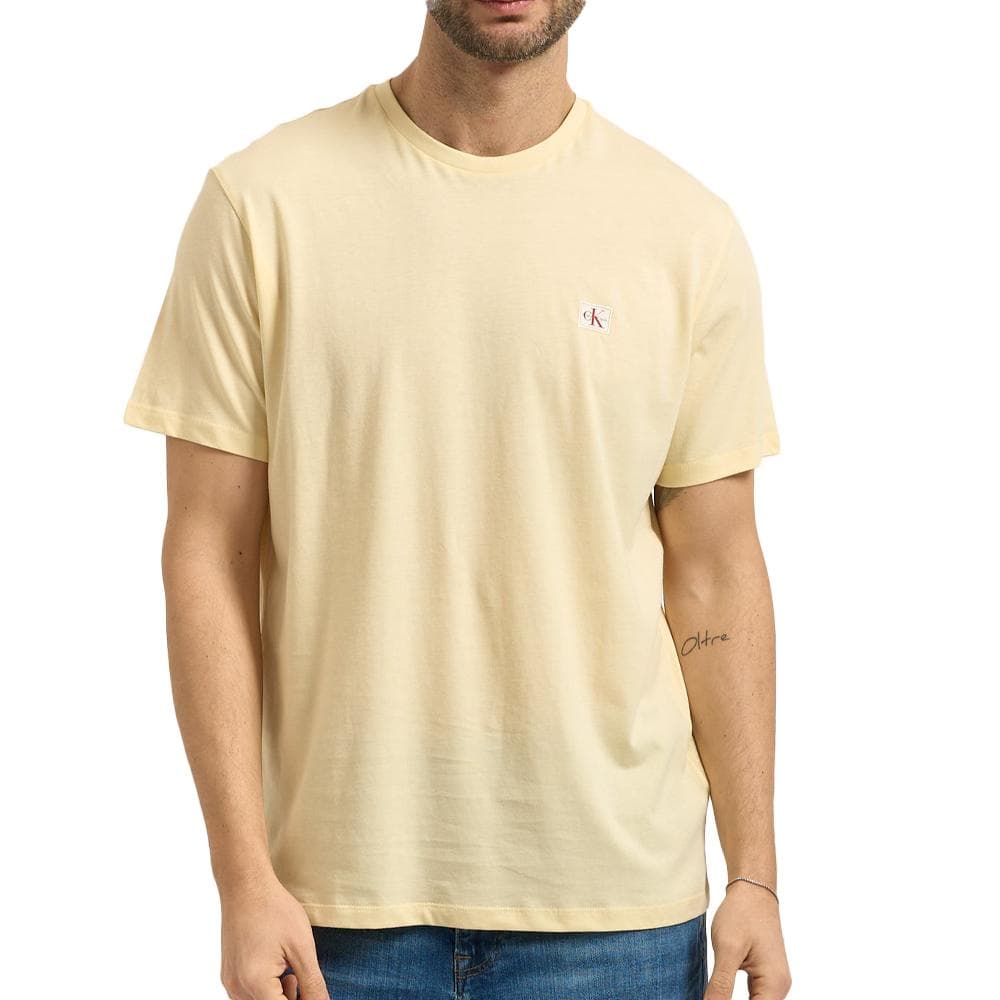 T-Shirt Jaune Homme Calvin Klein Jeans Badge L4G 1