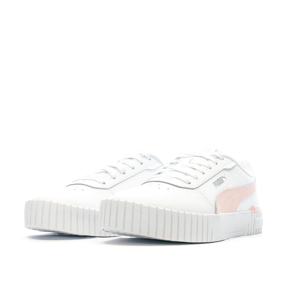 Baskets Blanches/Rose Femme Puma Carina 2.0 6