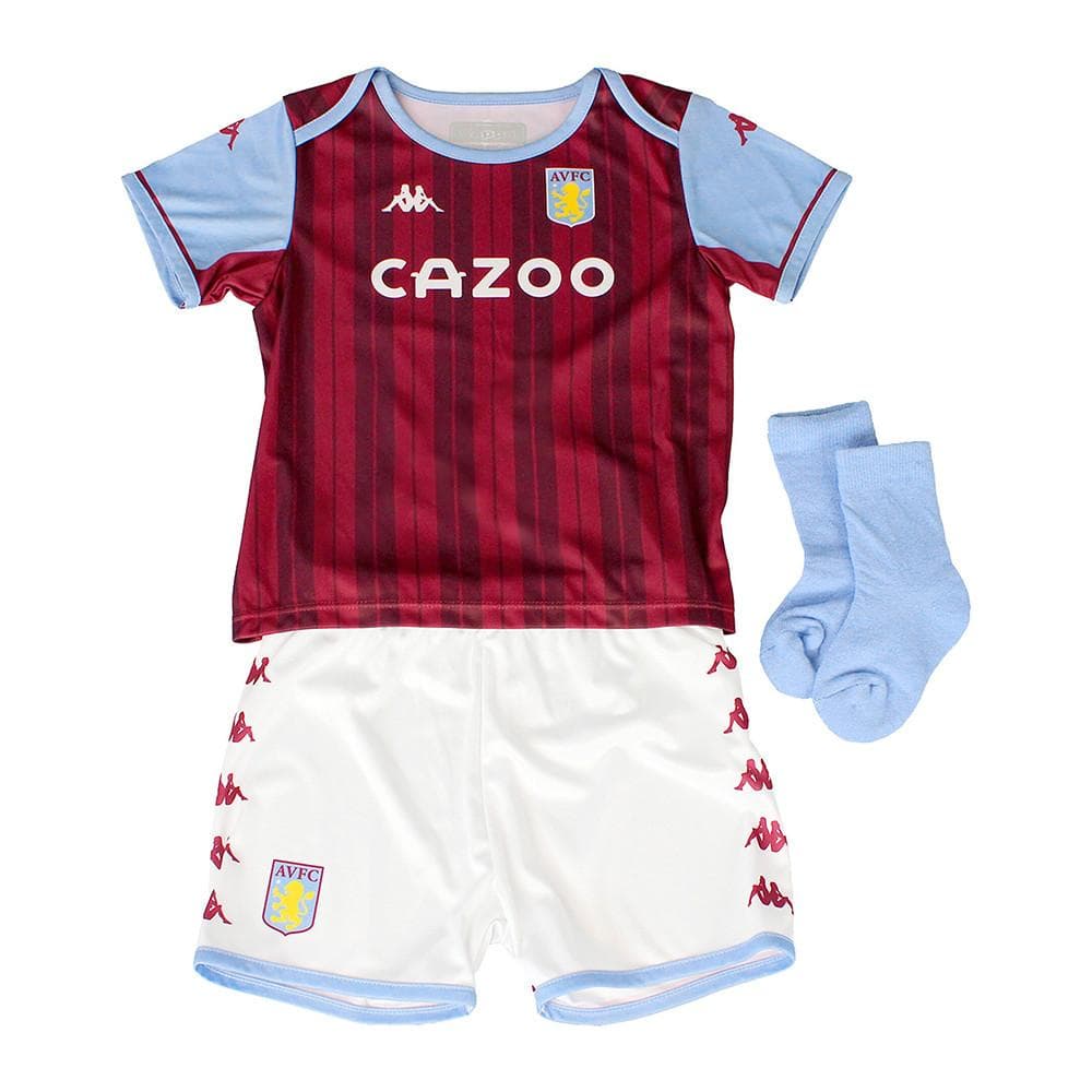 Aston Villa Kit Domicile Rouge/Bleu Bébé Kappa 2021/2022 1