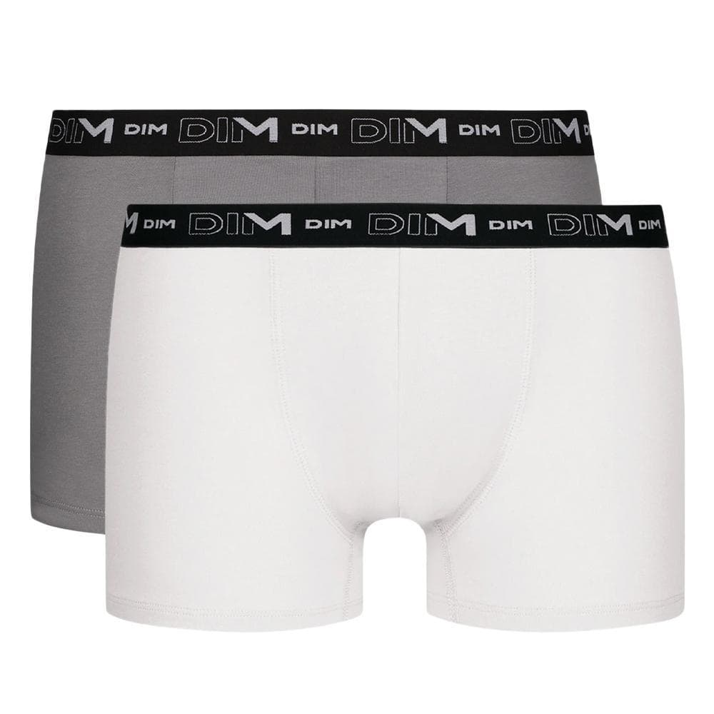 Lot de 2 Boxers Gris/Blanc Homme Dim D6596 1