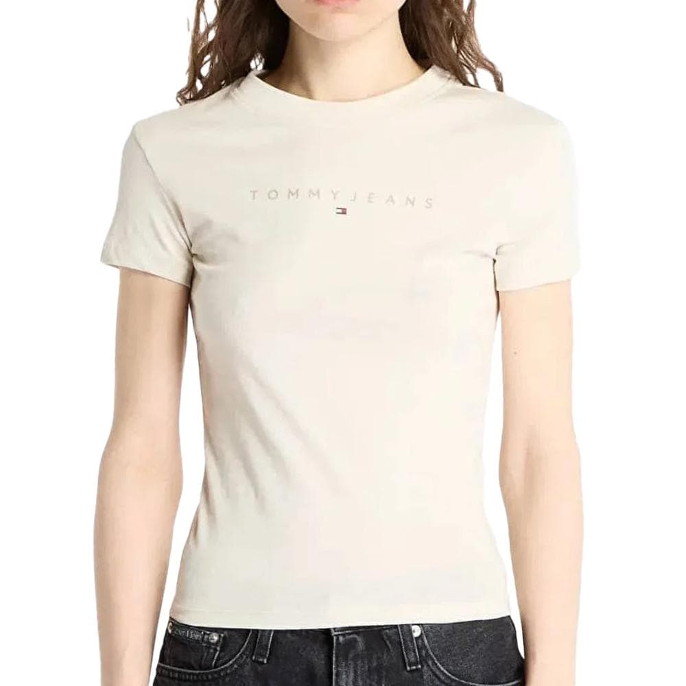 T-shirt Blanc Femme Tommy Hilfiger Night Navy 1
