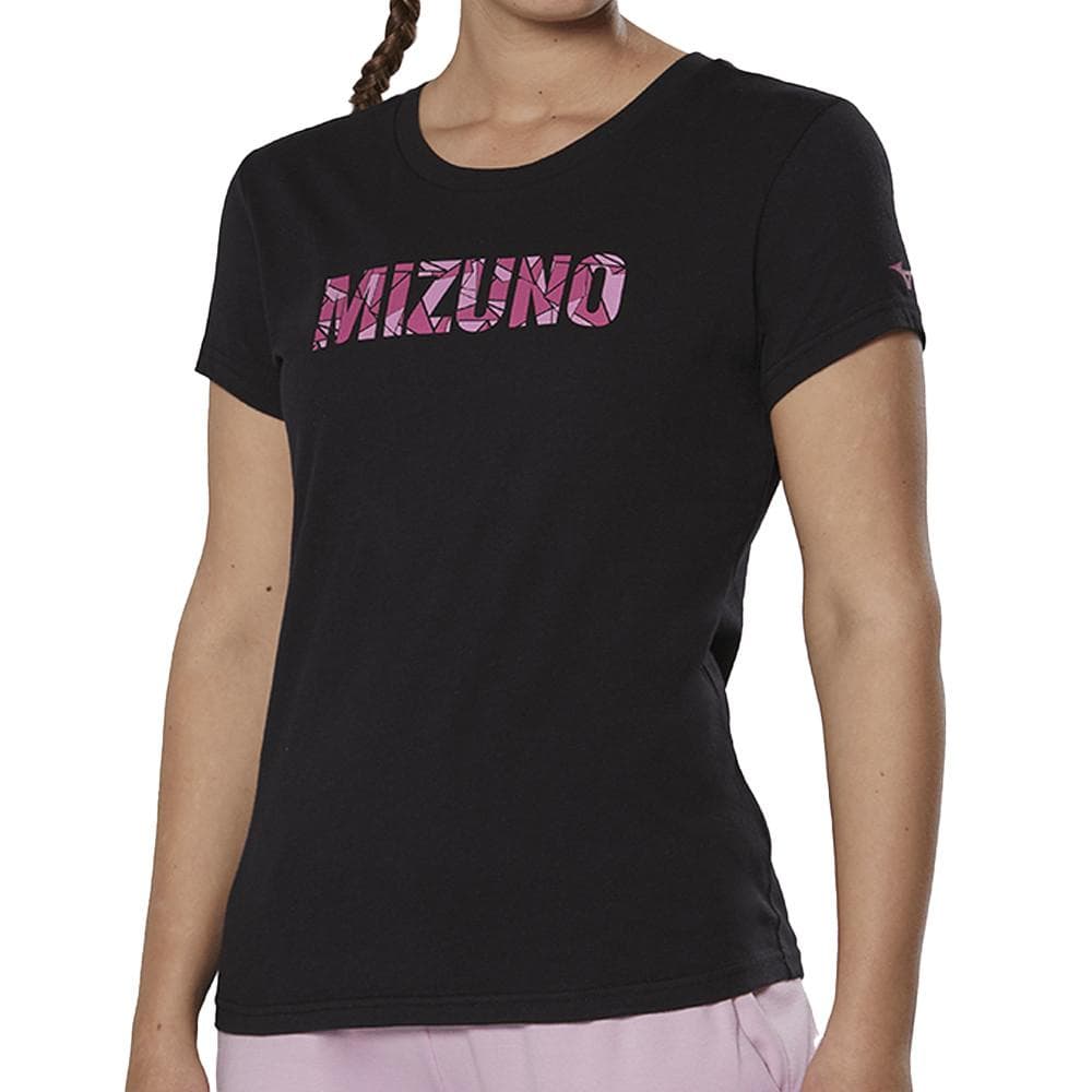 T-shirt Noir Femme technique Mizuno Athletic 1