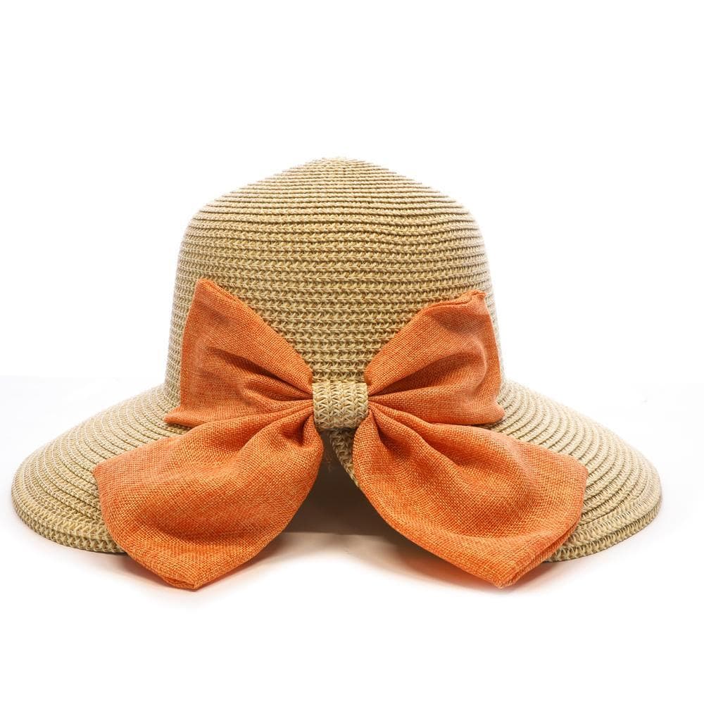 Chapeau de Paille Orange Femme Via Lorenzo Bohème 3