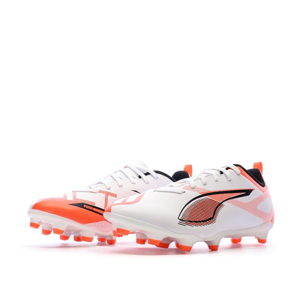Chaussures de Foot Blanc/Orange Junior Puma Ultra 5 Play FG/AG 6