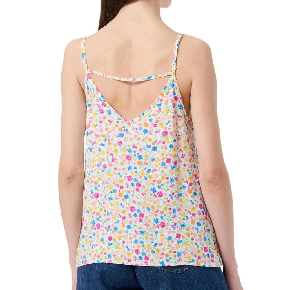 Débardeur Blanc/Rose à Motifs Femme Nova 2