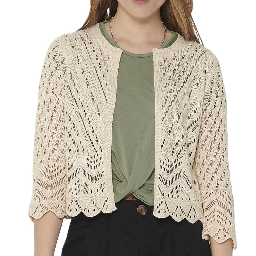 Cardigan Beige FemmeJDY Sun 3/4 Cropped 1